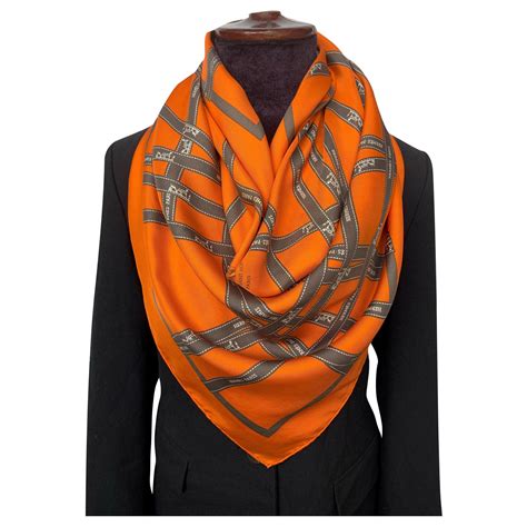 hermes poppy orange|Hermes orange scarf.